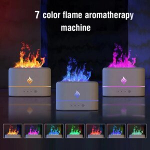 Humidificateur Ultrasonique Effet Flamme LED – Ambiance & Aromathérapie