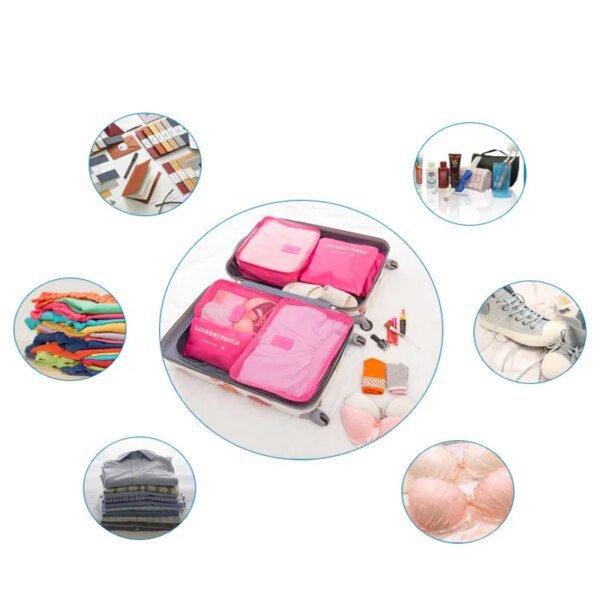 Sac de voyage épais 6 pièces/ensemble, sac de voyage pour vêtements