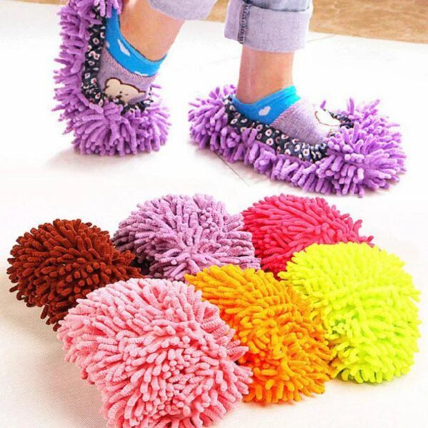 Pantoufle Anti-Poussière en Microfibre Chenille – Couvre-Chaussures Nettoyant