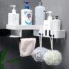 etagere douche d'angle créative, trépied rotatif sans couture