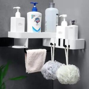 etagere douche d'angle créative, trépied rotatif sans couture