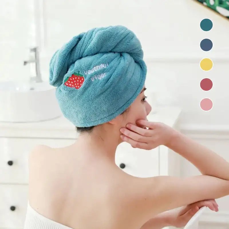 Serviette séchage accessoire salle — Serviette de séchage rapide, bonnet de douche épais, absorbant | home20.fr