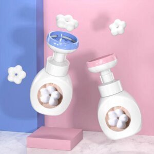 39451-fa207c.jpg Distributeur de savon liquide en plastique pour enfants, pompe à savon pour les mains, bouteille de fleurs, barboteur, Type de pression, tête de stockage en bouteille