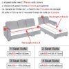 Housse de Canapé Extensible en Tissu , canapé d'Angle et Sofa 1, 2, 3 ou 4 Places