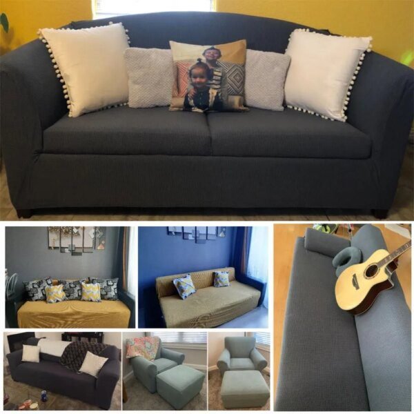 Housse de Canapé Extensible en Tissu , canapé d'Angle et Sofa 1, 2, 3 ou 4 Places