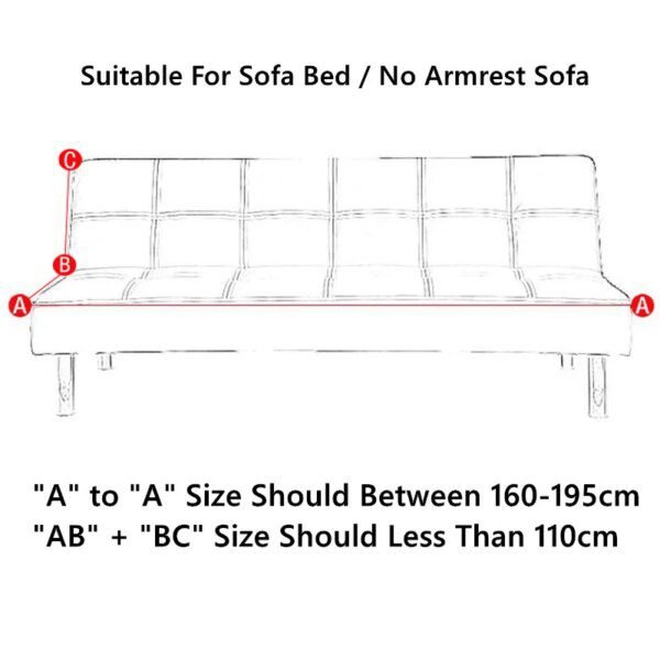 housse clic clac L en forme de Canapé Uni Couverture De Lit