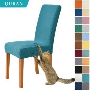 Housse de chaise de cuisine, en tissu polaire, taille universelle