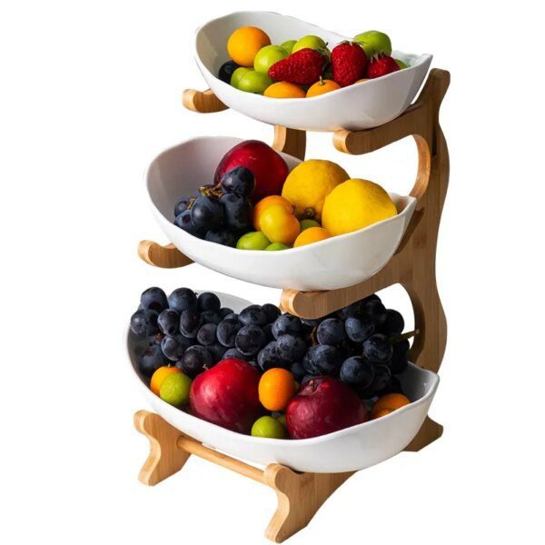 panier a fruit en plastique à trois couches