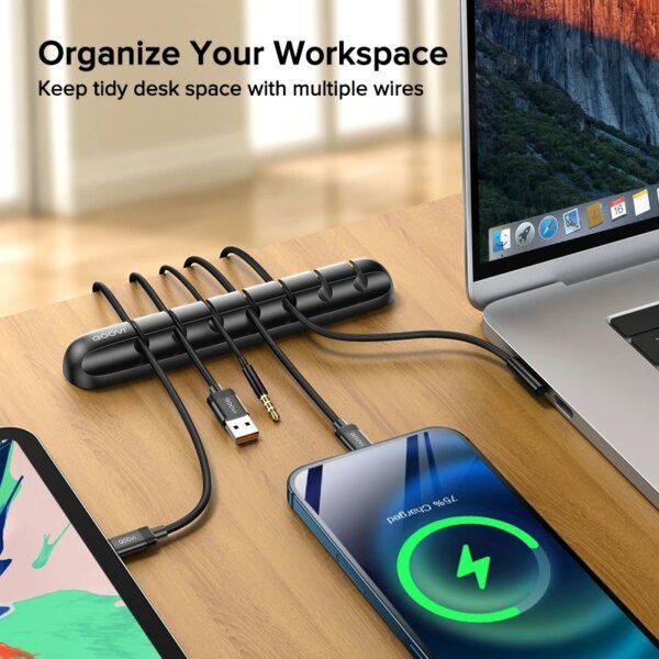 Enrouleur de Câble USB Flexible en Silicone – Organisateur de Câbles