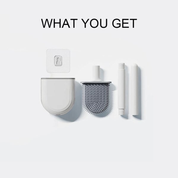 brosse de toilette en silicone avec Support à Séchage Rapide