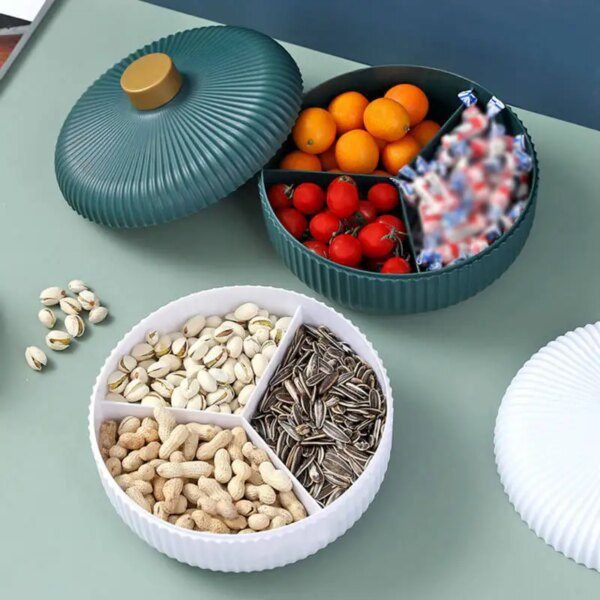 Plateau de stockage de nourriture assiette de fruit secs plateau de service