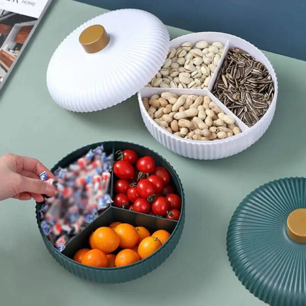Plateau de stockage de nourriture assiette de fruit secs plateau de service