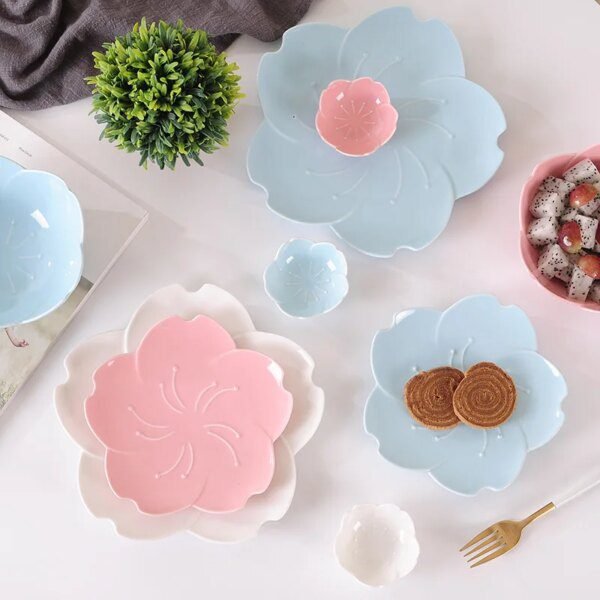 assiette japonaise Sakura en porcelaine