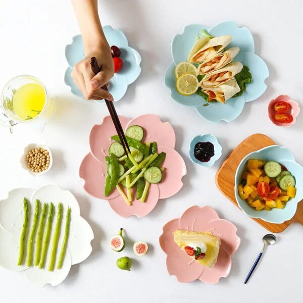 assiette japonaise Sakura en porcelaine