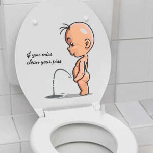 4181-411561.jpg Autocollant Toilette Amusant Bébé – Décoration Murale PVC Étanche