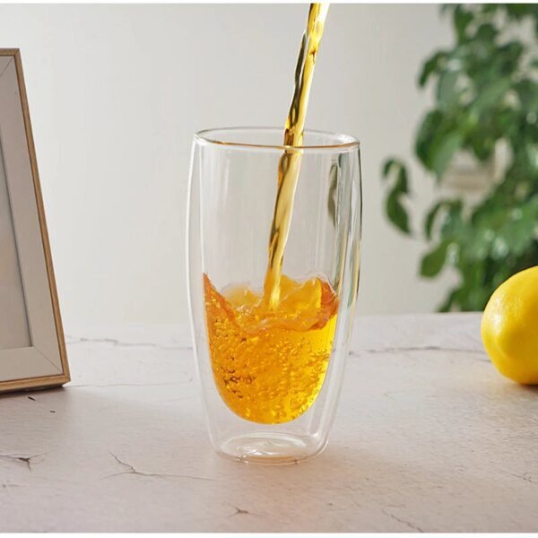 tasses en verre double paroi résistante à la chaleur