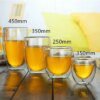 tasses en verre double paroi résistante à la chaleur