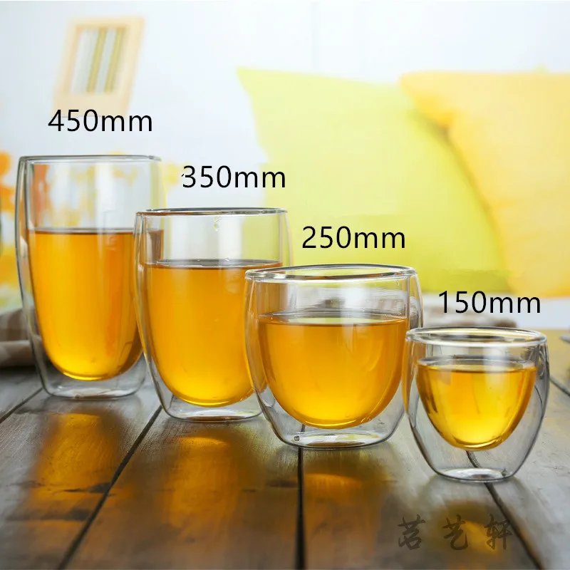 Tasses verre ustensile de — tasses en verre double paroi résistante à la chaleur | home20.fr