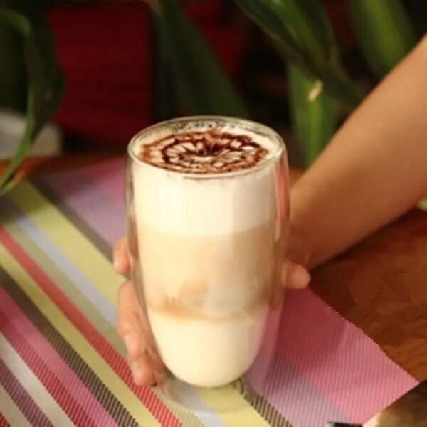 verre transparent double paroi