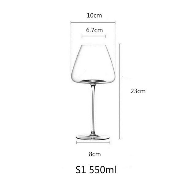 verre à vin rouge de 500 à 600Ml, niveau de Collection