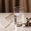 Carré créatif tasse en verre transparent De Borosilicate Tasse Petit Déjeuner