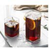 Carré créatif tasse en verre transparent De Borosilicate Tasse Petit Déjeuner