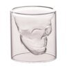 tasse à café transparente double paroi avec crâne