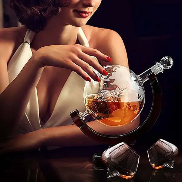 coffret verre à whisky , carafe à vin globe, verre en cristal