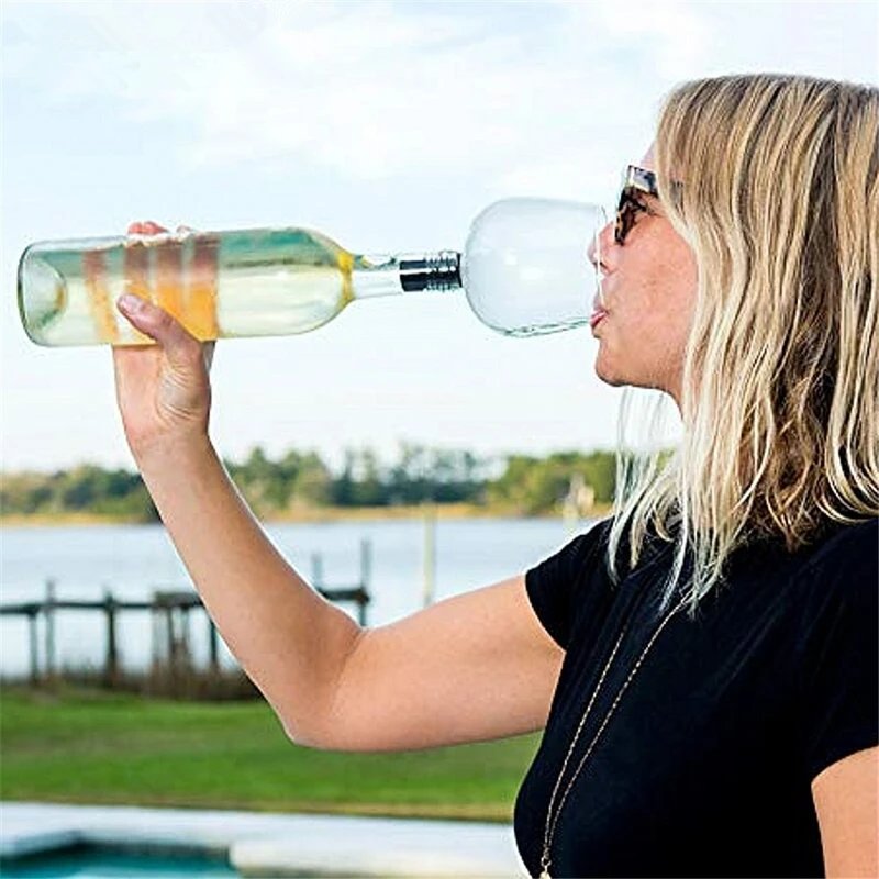 Verre vin ustensile de — Verre à vin en verre transparent, tasse à boire en cristal, boisson à verser directement, fournitures ménagères, cuisine | home20.fr