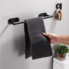 support de papier toilette, noir et argent, accessoires de salle de bain, WC , sous l'armoire