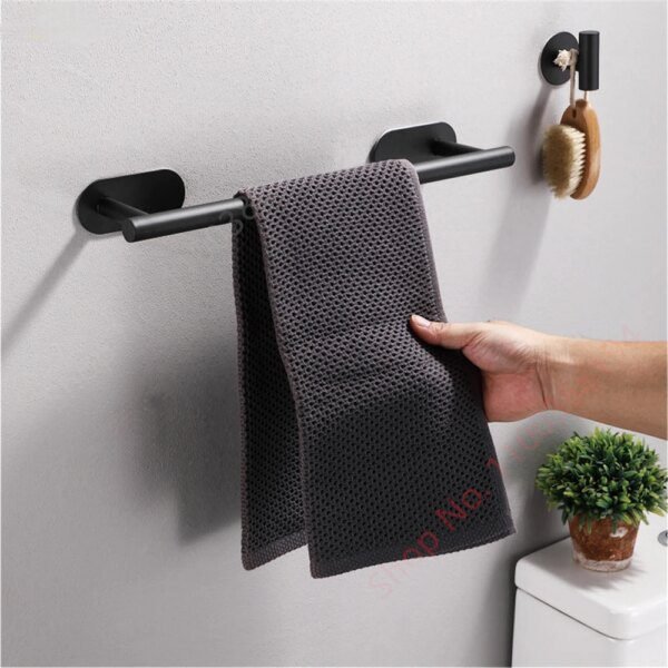 support de papier toilette, noir et argent, accessoires de salle de bain, WC , sous l'armoire