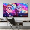 peinture rick et morty, impressions d'art mural, décoration de chambre à coucher, couloir, cadeau pour enfants