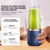 Presse-Agrumes et Smoothie Portable – 6 Lames, USB Rechargeable, 400 ML