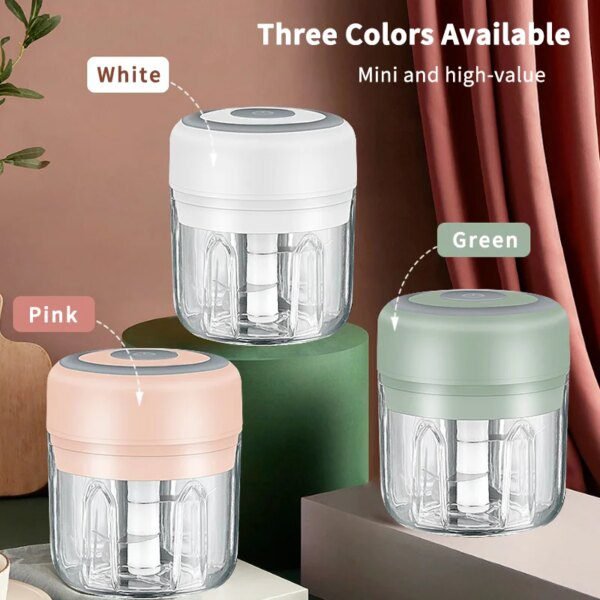 Hachoir à ail électrique Portable 100/250mL, avec chargeur USB, pour viande et légumes, Gadgets de cuisine