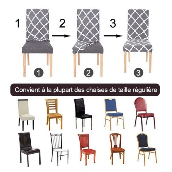 45722-5a3b05.jpg Housse de chaise de salle à manger élastique en Spandex extensible