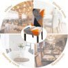 Housse de chaise en Spandex à géométrie imprimée