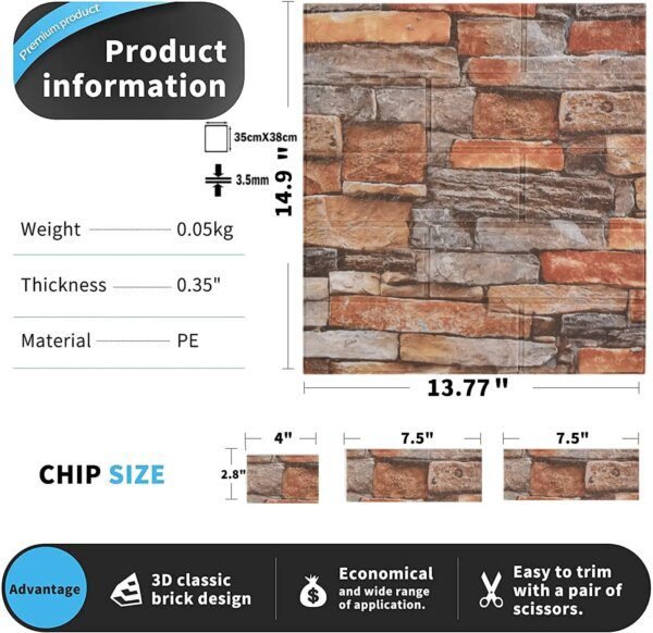 papier peint autocollant- 20 pièces de chaque paquet