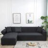 housse de canapé de protection extensible pour canapé et fauteuil 1/2/3/4 places, couleur unie, pour coin salon