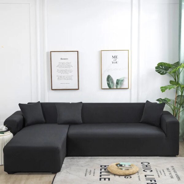housse de canapé de protection extensible pour canapé et fauteuil 1/2/3/4 places, couleur unie, pour coin salon