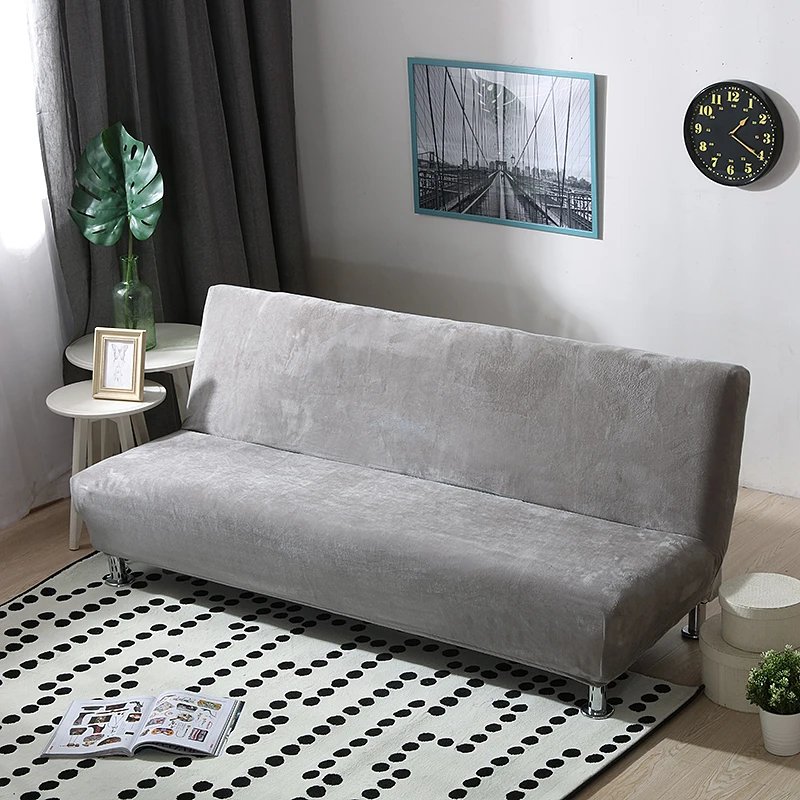 Pliable clic clac housse — housse clic clac de canapé-lit pliable en tissu peluche, housse de siège pliable | home20.fr