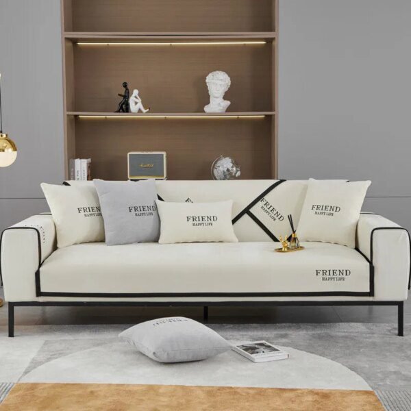 housse de canapé protege canape de luxe en cuir