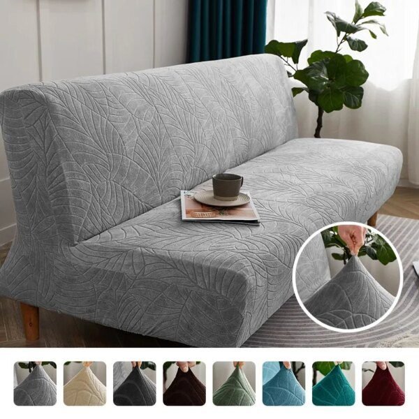 Housse clic clac extensible pour canapé et lit, en Jacquard, lavable, pour salon, Futon, moderne, pour maison, hôtel