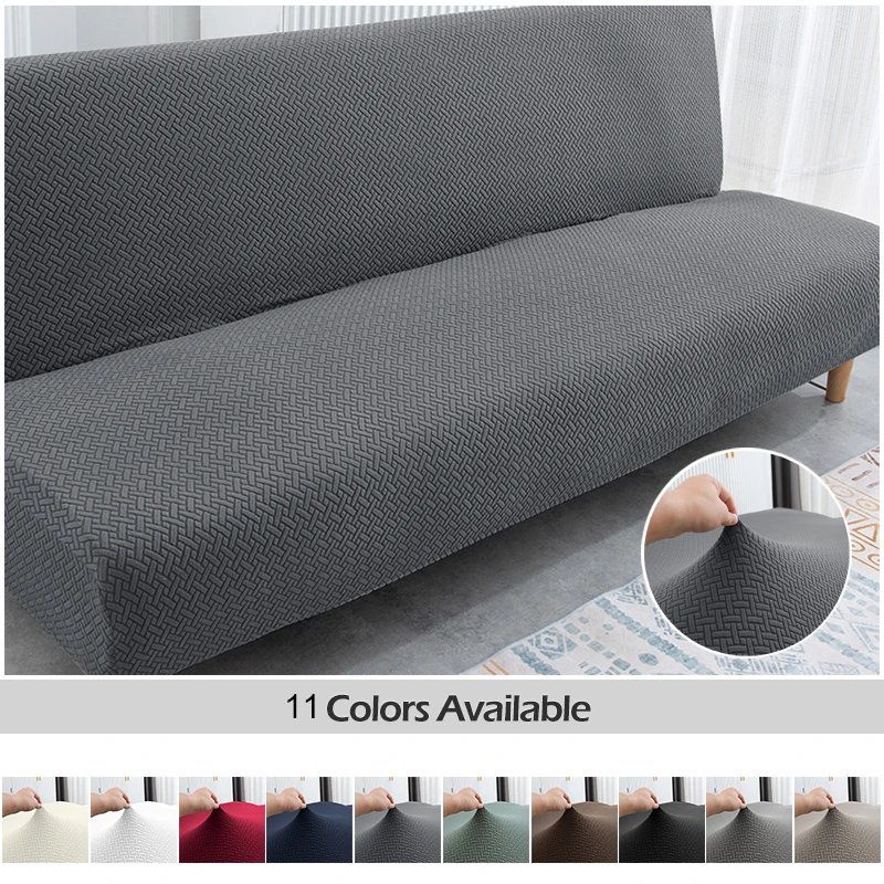 Jacquard clic clac housse — Housse clic clac de canapé-lit en Jacquard, extensible, sans accoudoirs | home20.fr