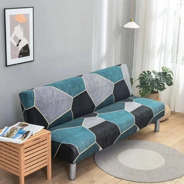Housse clic clac extensible pour canapé-lit