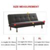 Housse clic clac extensible pour canapé-lit