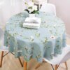 Nappe de jardin en coton et lin imprimé de petites fleurs