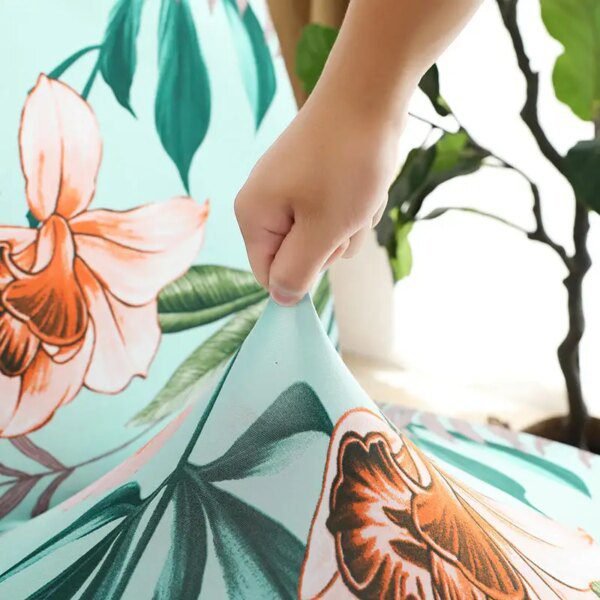 housse clic clac extensible pour canapé-lit sans accoudoirs, en tissu de soie