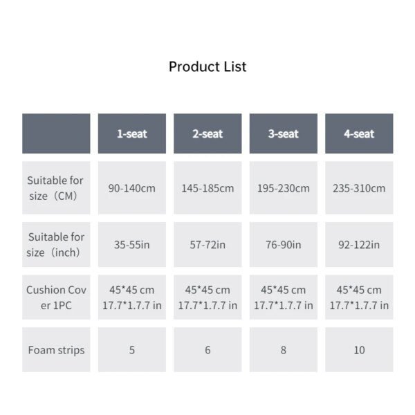 Housse de canapé extensible et fauteuil 1/2/3/4 places, canapé en forme de L