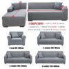 Housse de canapé extensible et fauteuil 1/2/3/4 places, canapé en forme de L