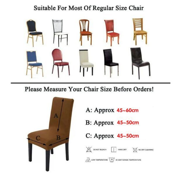 housse de chaise Extensible À Motifs Couvertures de Chaise De Salle À Manger Lot de 1